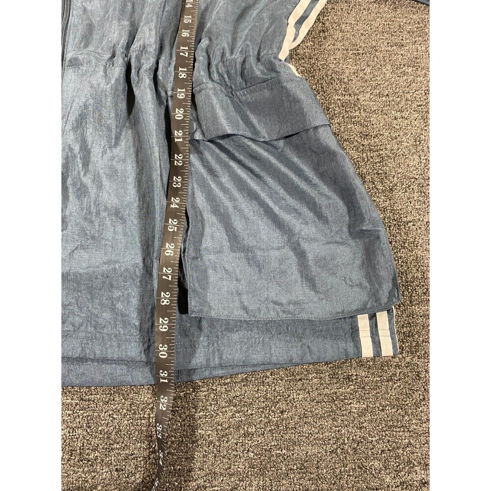 Adidas Jacket Womens Small S Blue Full Zip Oversized Windbreaker Track FU3777 - Picture 6 of 12